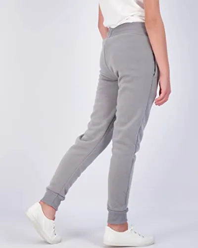 3 Pack:Girls Fleece Joggers Soft Athletic Track Warmup Casual Sweatpants Clothes Little Sports Pajama Kids Clothing Youth Children Sweats Big Teen Running Elastic Pants Basketball-Set 5, L (14)