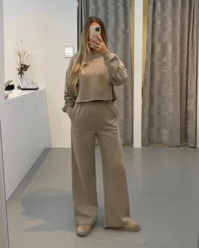 Alma sweatpants lysebrun