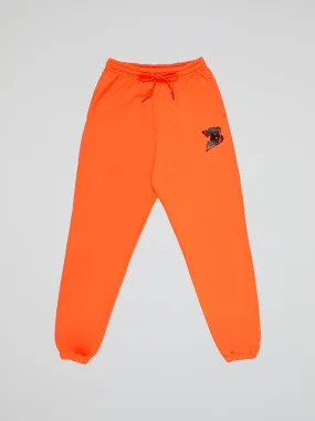 Bhype Society - Neon Orange Pants Bhype Logo Essentials