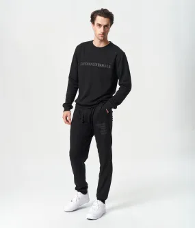 Black bamboo track suit with logo