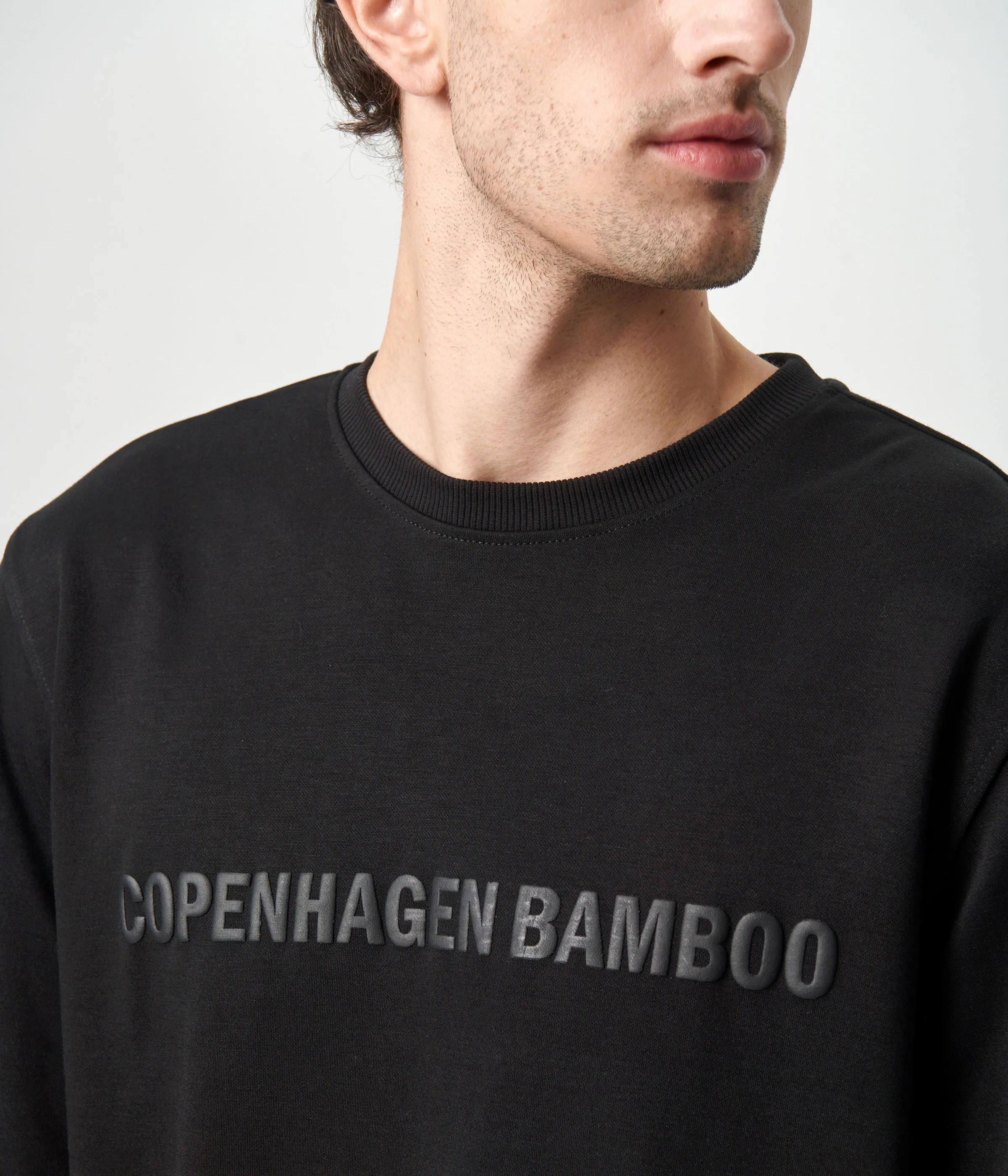 Black bamboo track suit with logo