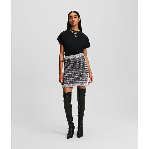 BOUCLE KNIT SKIRT