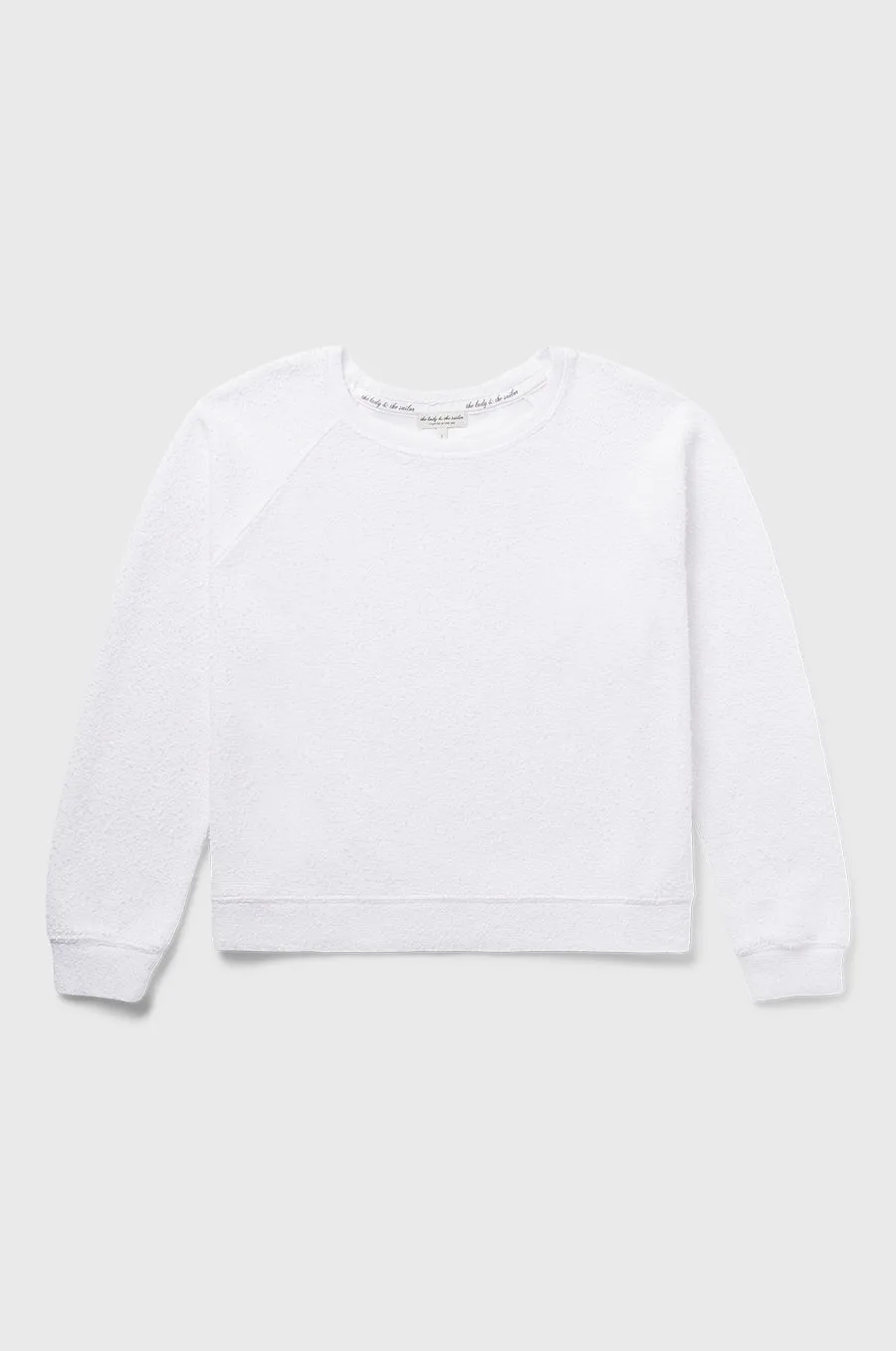 BRENTWOOD SWEATSHIRT IN WHITE BOUCLÉ
