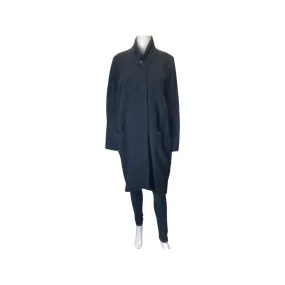 Flo Atelier Black Wool Coat One Size
