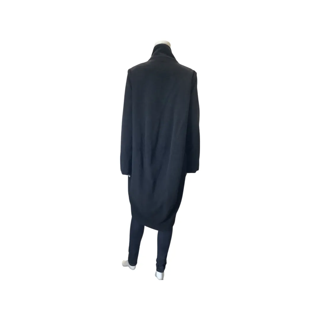 Flo Atelier Black Wool Coat One Size