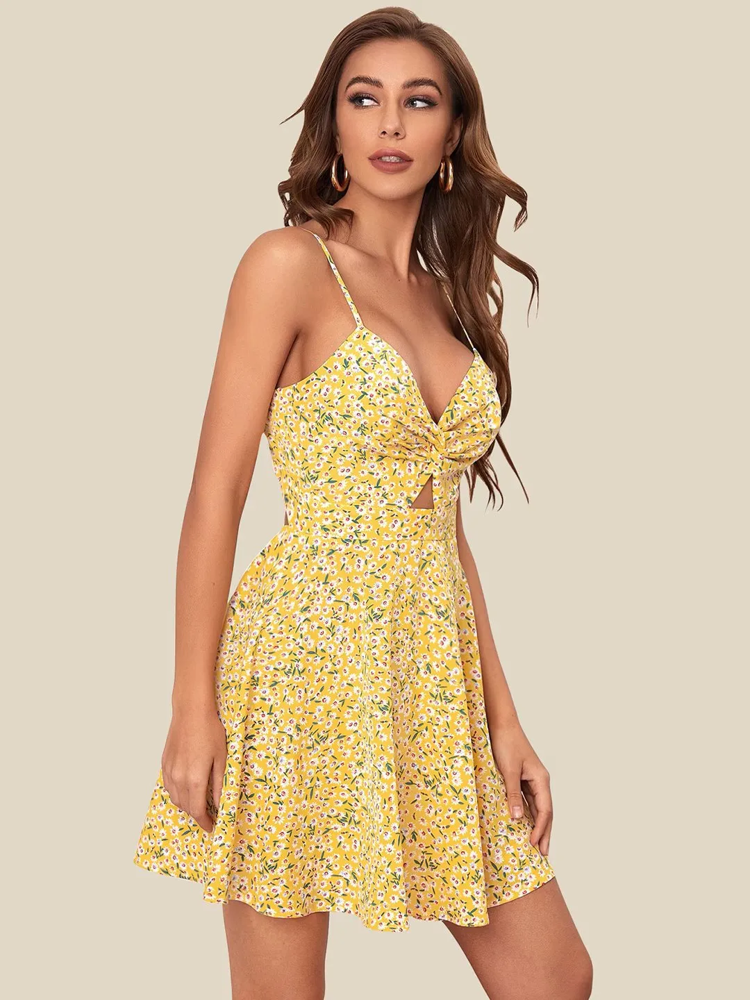 Floral Flare Party Mini Dress