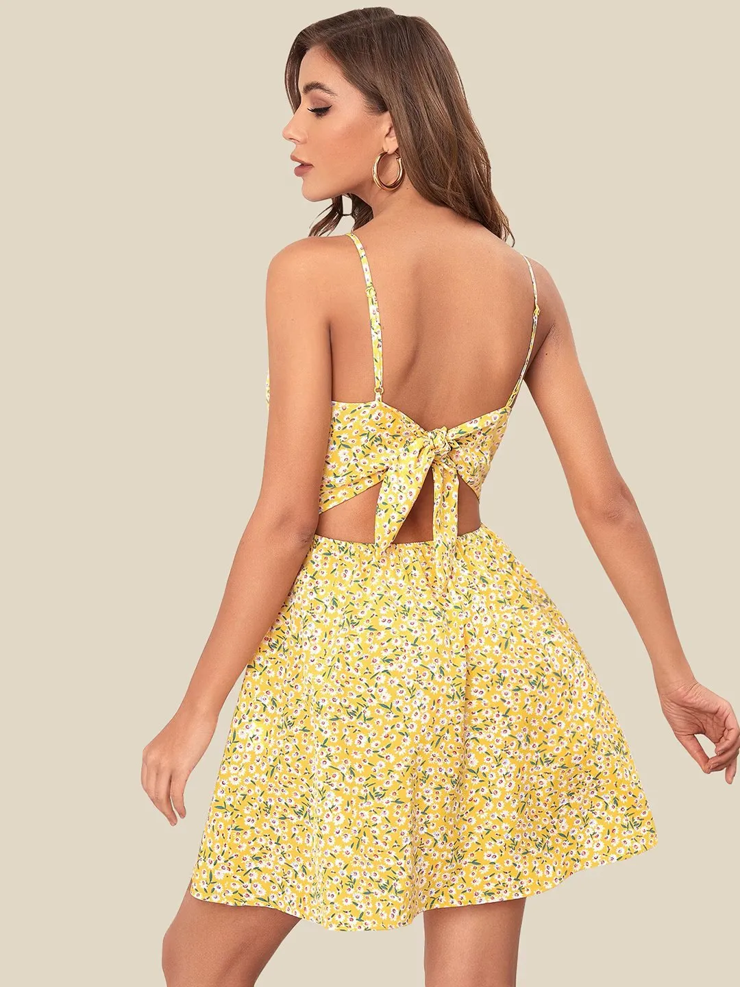 Floral Flare Party Mini Dress