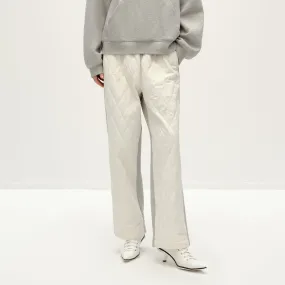 Flower Gray Patchwork Pants