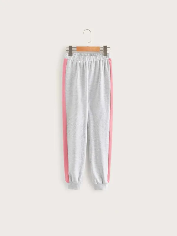 Girls Unicorn Print Pullover & Sweatpants Set
