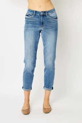 Judy Blue Midrise Cuffed Slim