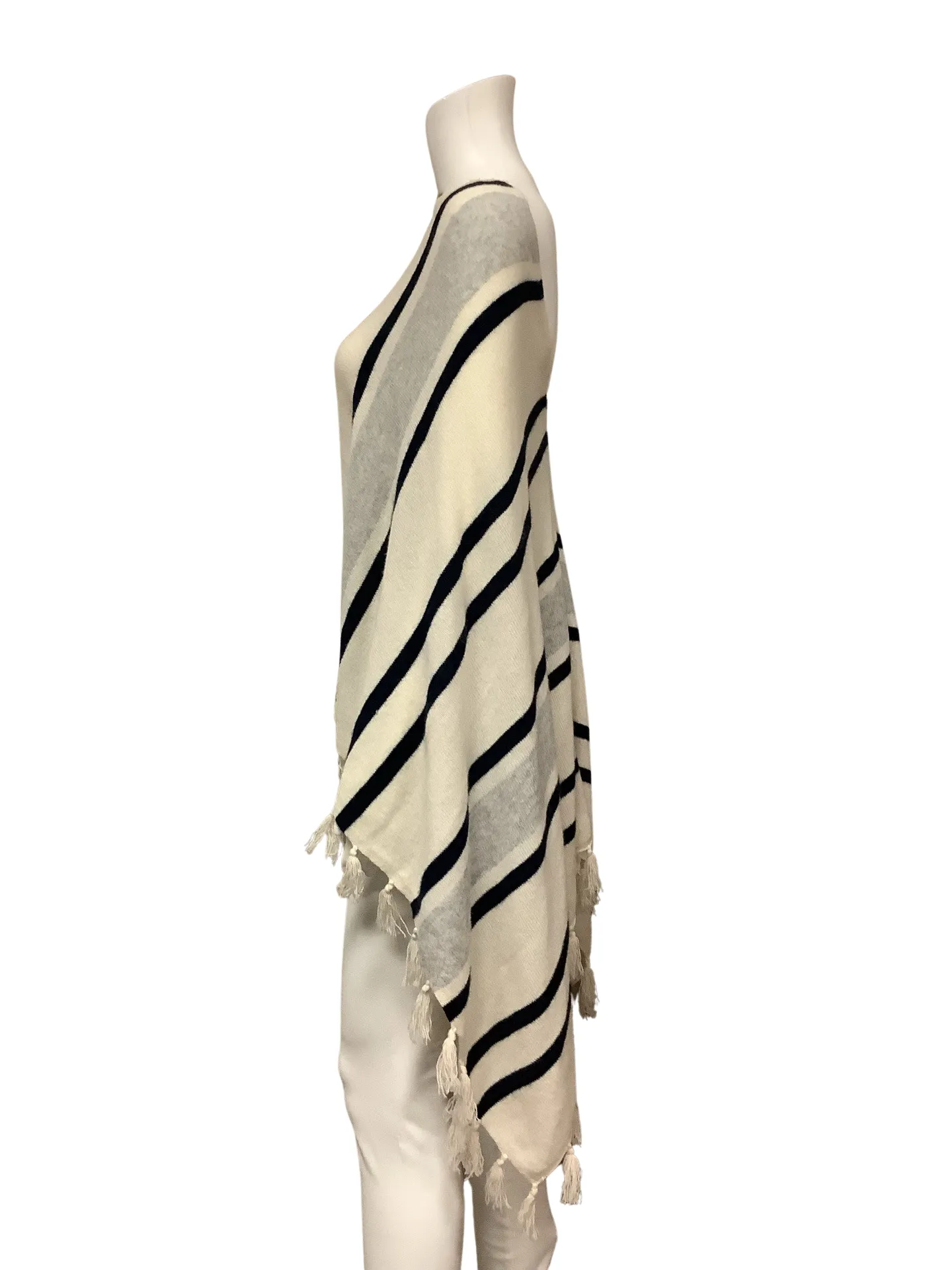 Letarte Women's Poncho Striped Cashmere Size: O/S