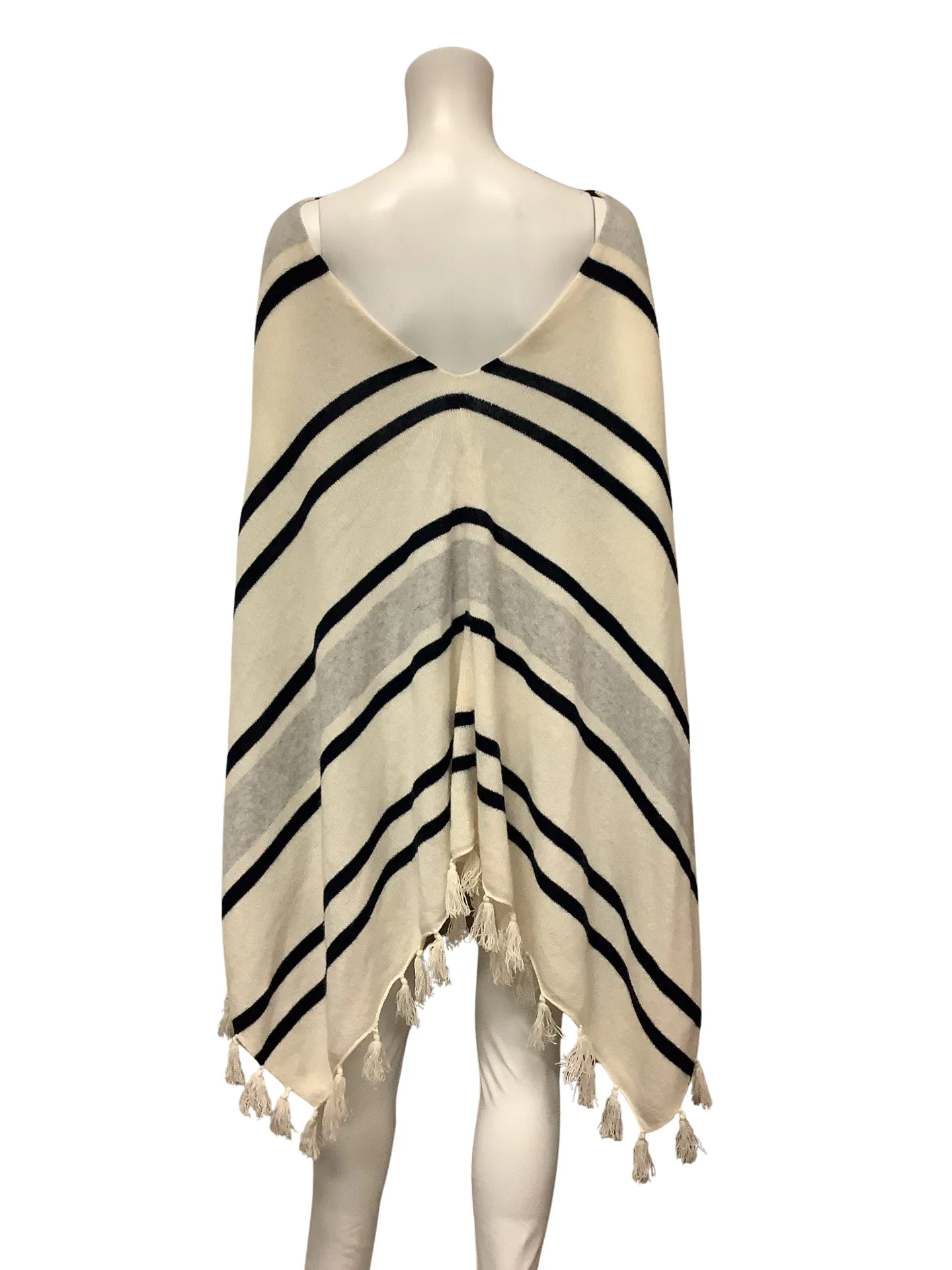 Letarte Women's Poncho Striped Cashmere Size: O/S