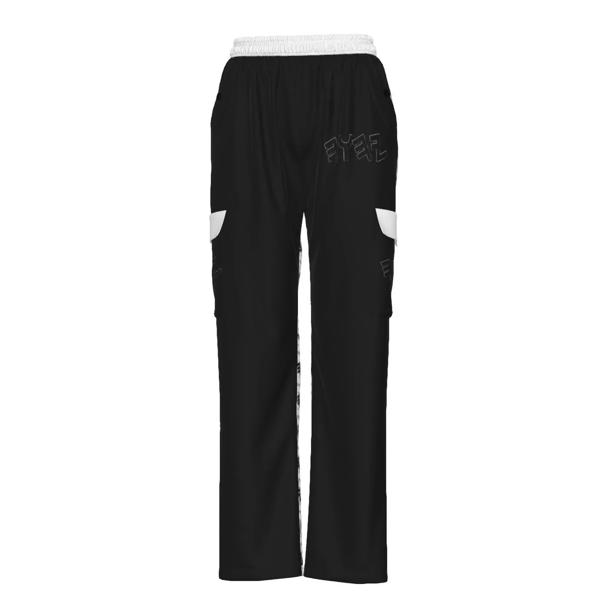 Most High God - Yahuah 01-01 White Ladies Designer Cargo Sweatpants (Style 02)