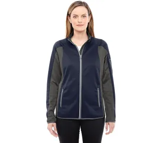 North End Women's Navy/Dark Graphite Interactive Performance Fleece Jacket