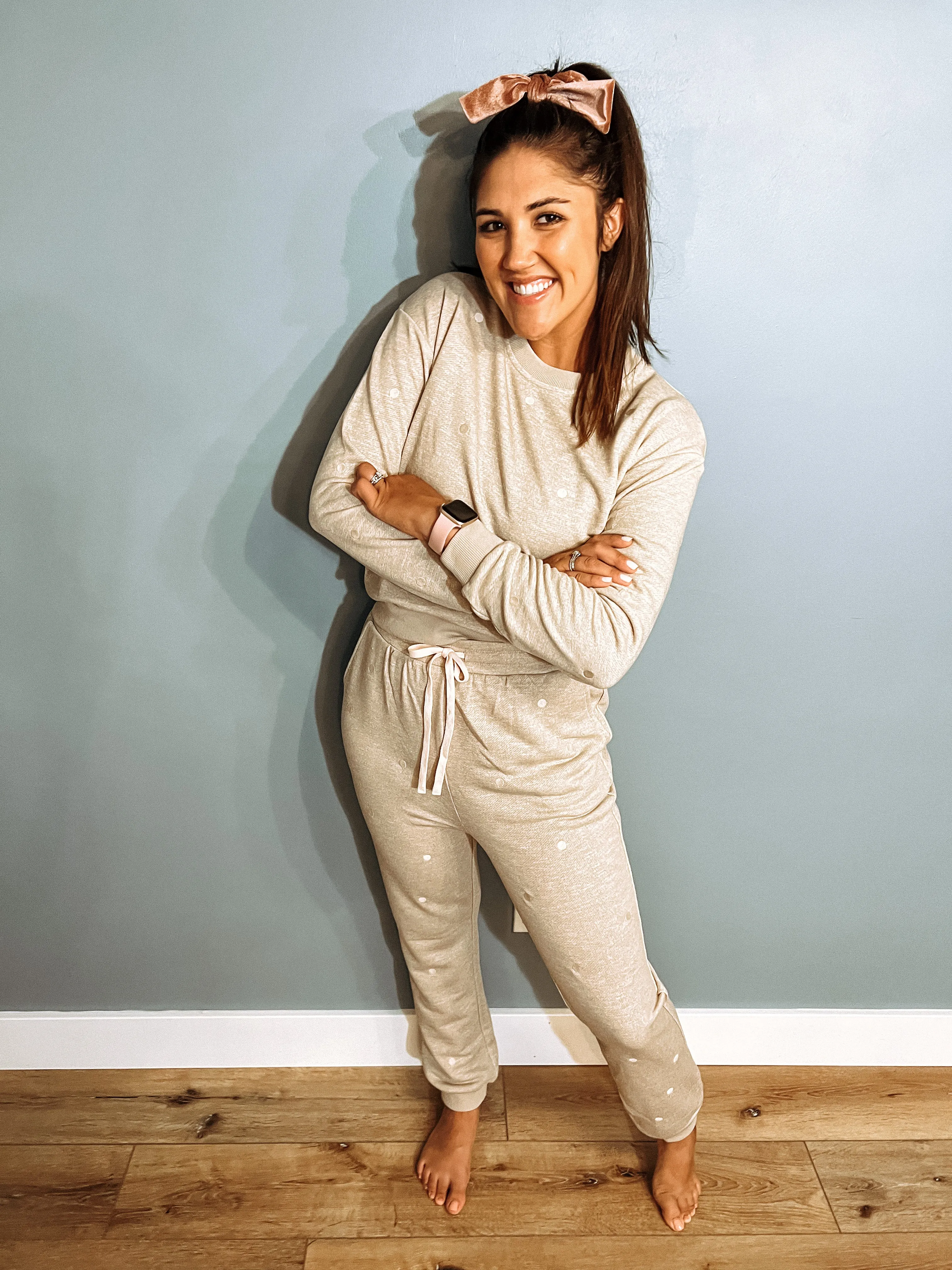 Oatmeal Dotted Pullover