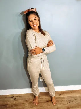 Oatmeal Dotted Pullover