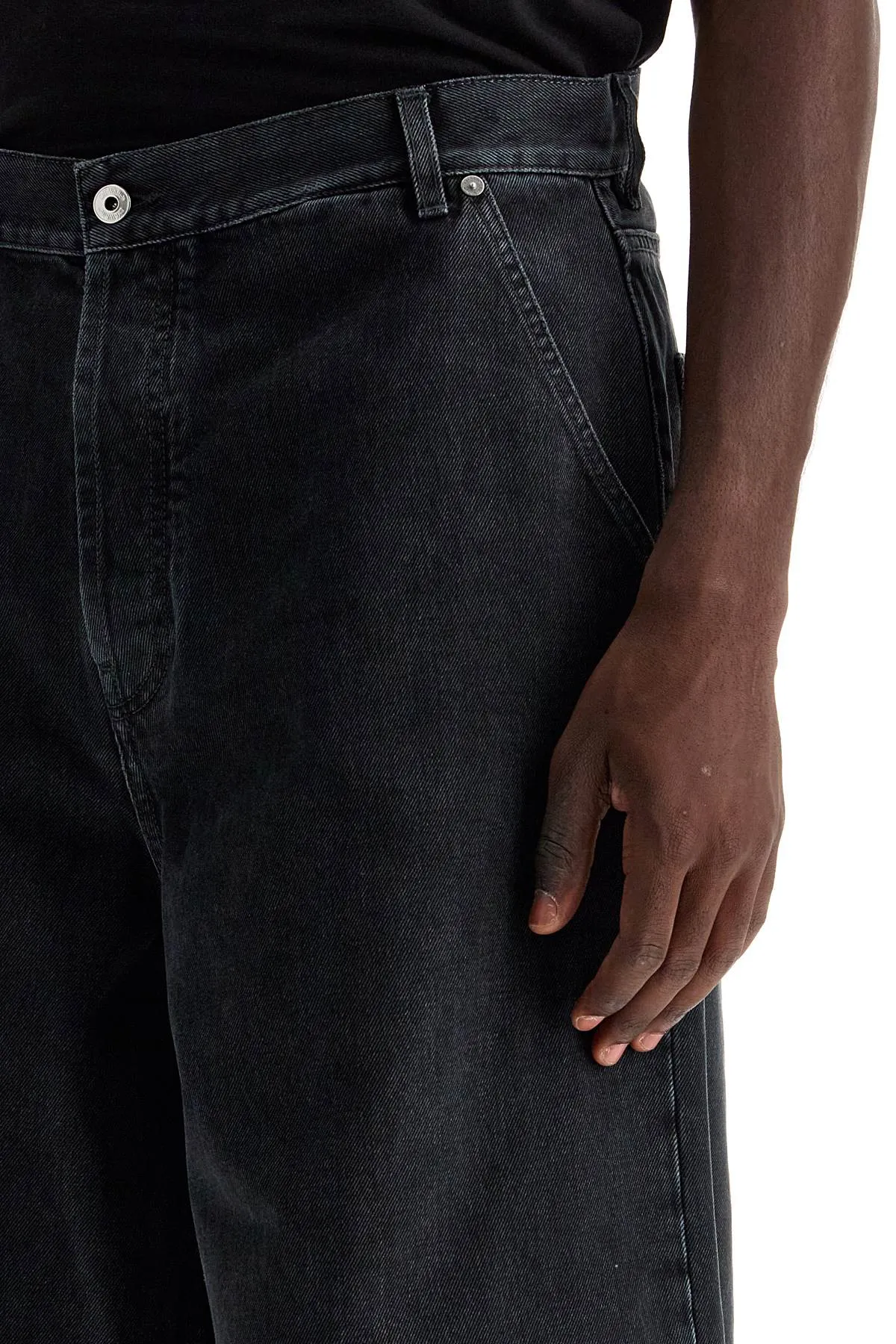 Off-White Wide Five-Pocket Jeans With Spacious