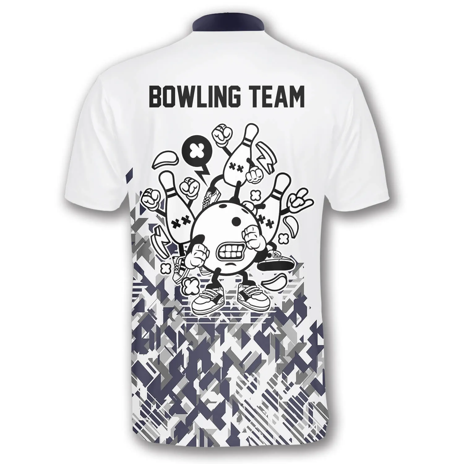 Personalized Name Funny Grey Abstract Custom Bowling Jerseys for Men, Best Shirt for Team Bowling