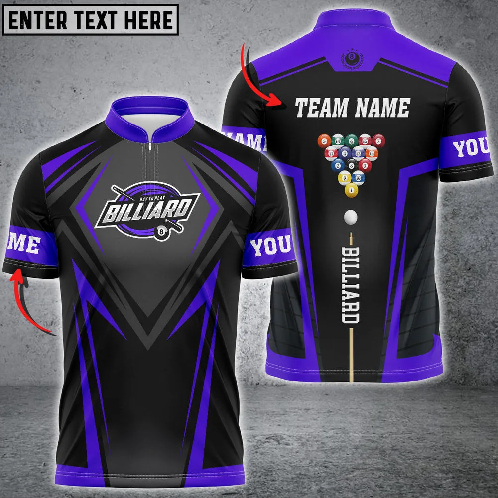 Personalized Name, Team Name Multi Color Billiard Polo Shirt, Gift for Billiard Players