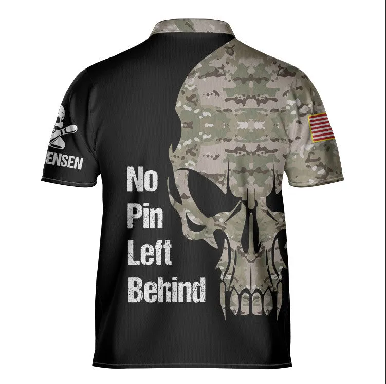 Personalized Skull Camo Flag Bowling Jersey, Gift for Team, Bowling Lovers