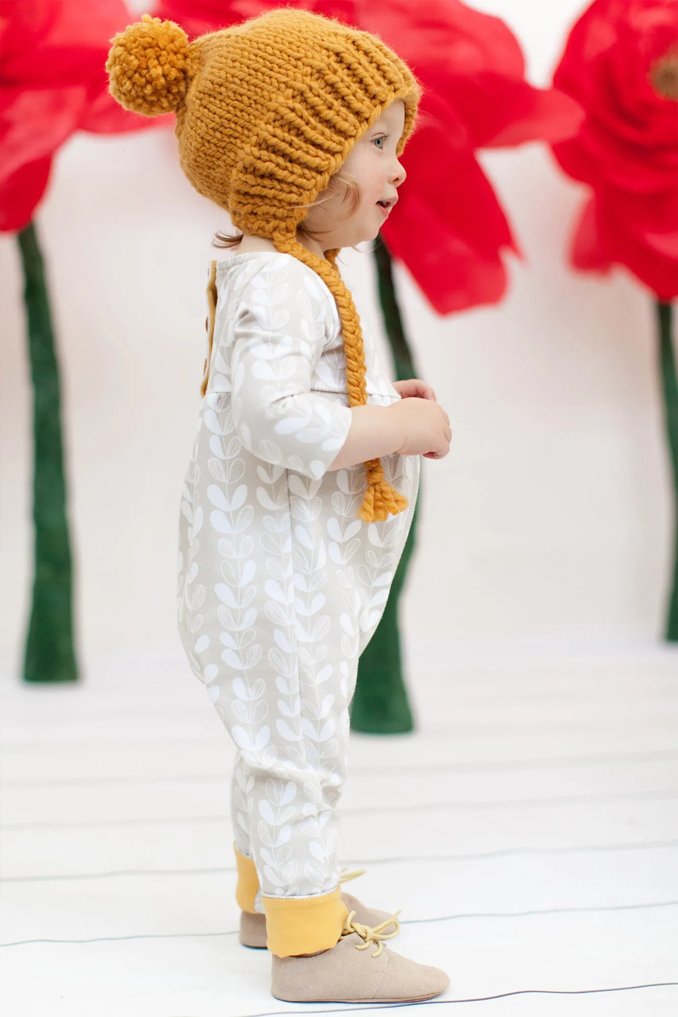 Romper in frosted leaves