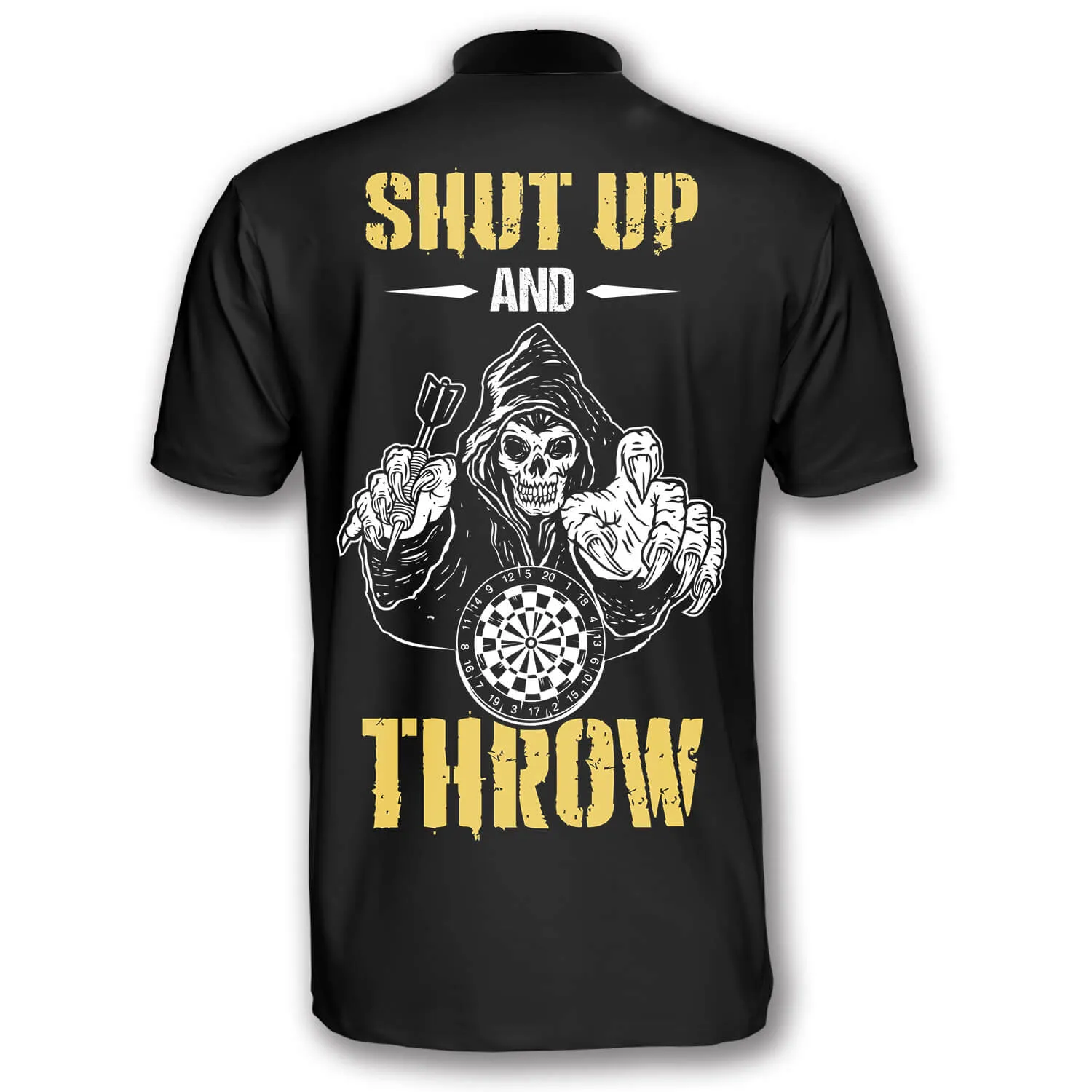Skull Shut Up and Throw Custom Darts Jerseys for Men, Best Shirt for Dart Player, Skull Shirt