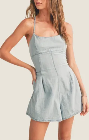 Skye Light Denim Romper