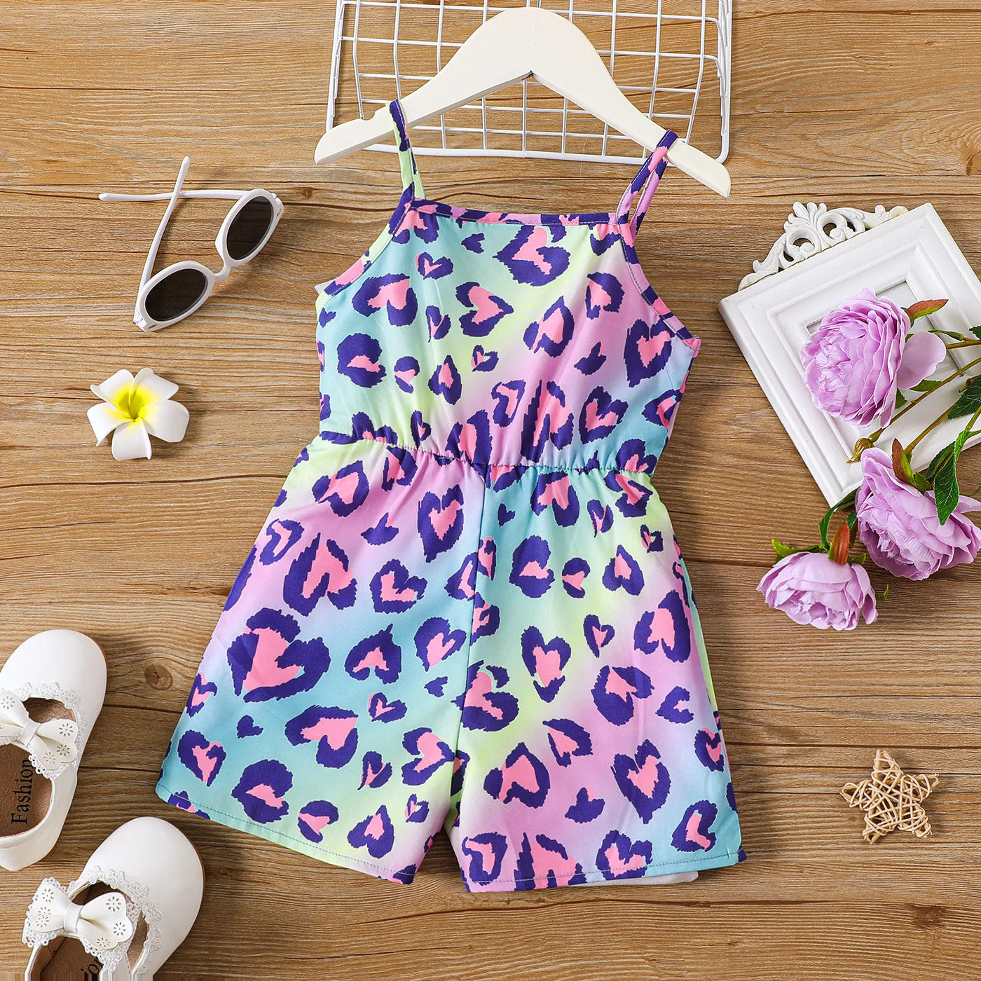 Toddler Girl Allover Leopard Print Slip Romper