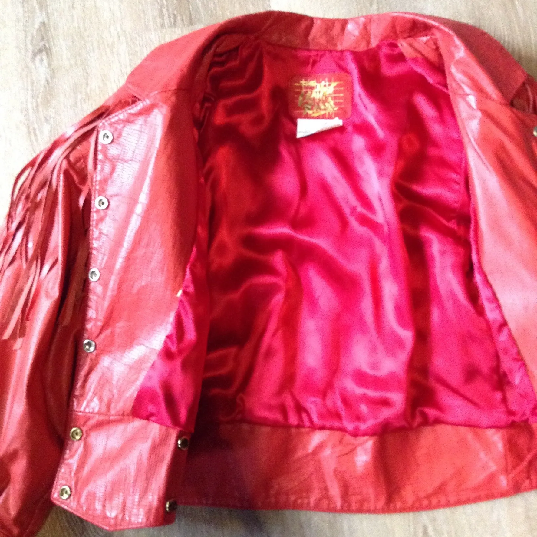 Vintage The Leather Ranch Red Fringe Leather Jacket, Made in Canada, SOLD