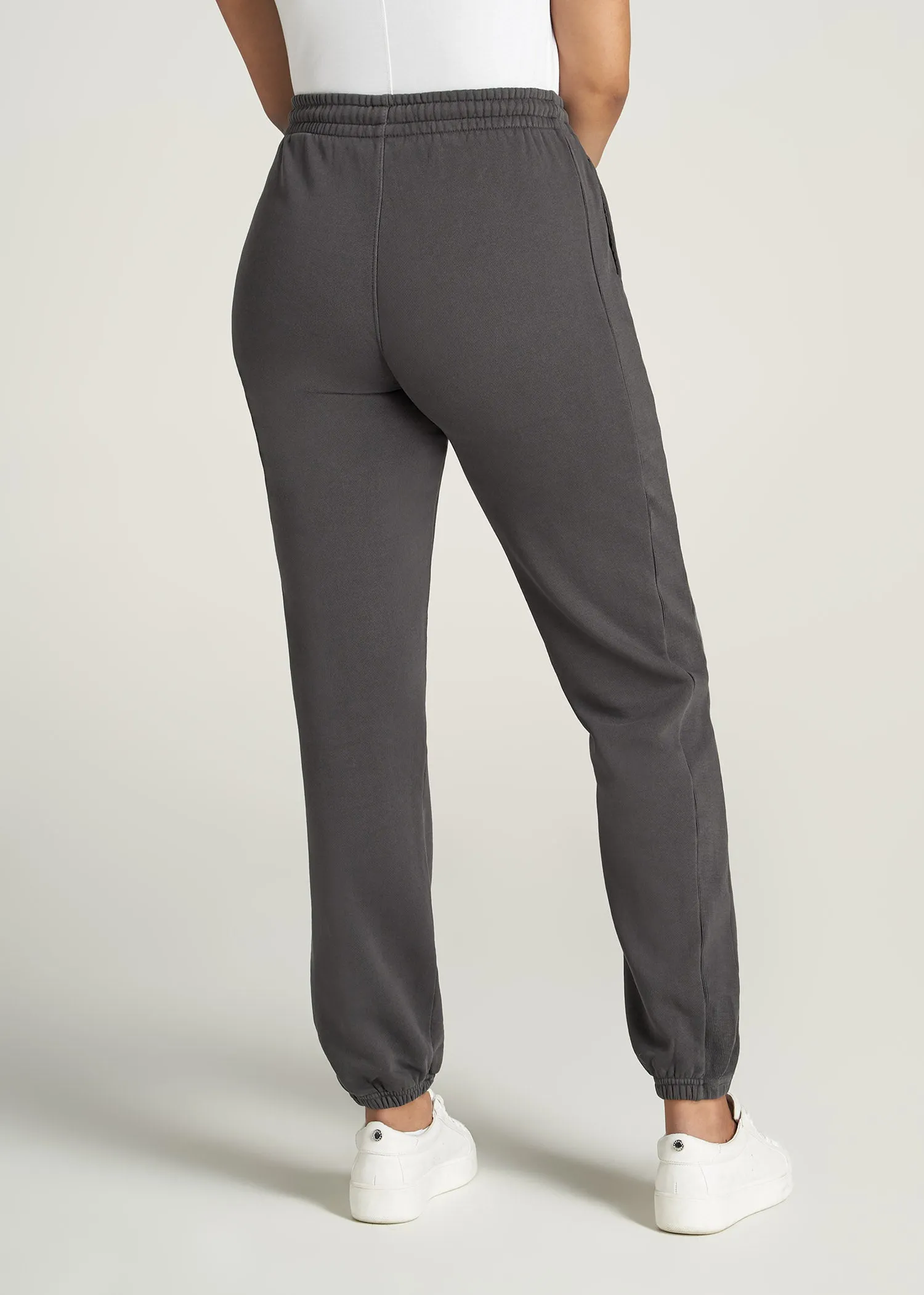 Wearever Fleece Regular Fit Women's Tall Sweatpants in Charcoal