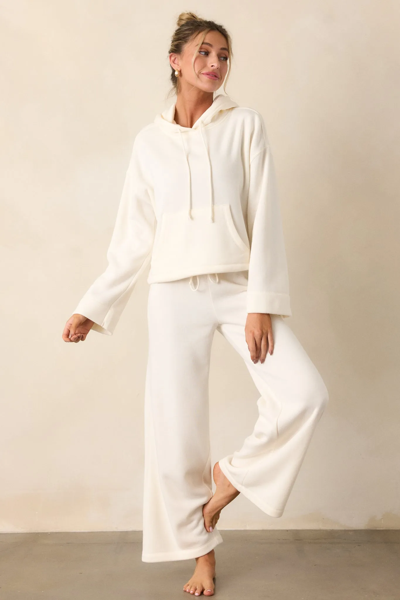 Z Supply Feeling The Moment Sea Salt Ivory Sweatpant