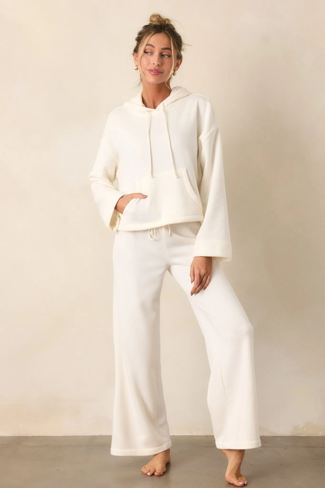 Z Supply Feeling The Moment Sea Salt Ivory Sweatpant